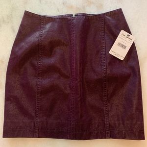 Free People NWT Faux Leather Skirt